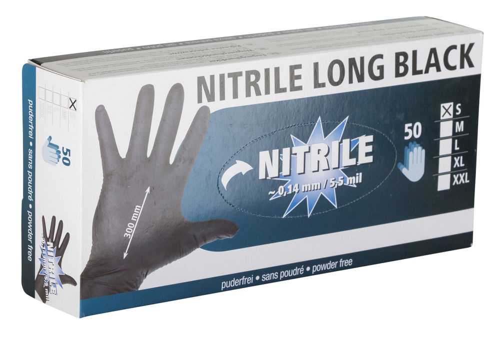 Nitrilhandschuhe Long Black XL